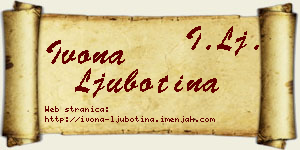 Ivona Ljubotina vizit kartica